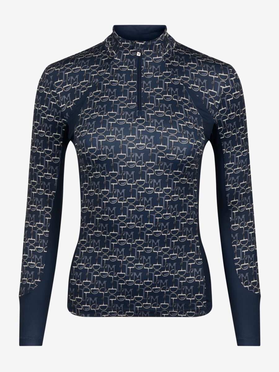 LANGÆRMET BLUSE FLORENCE - NAVY - Image 5