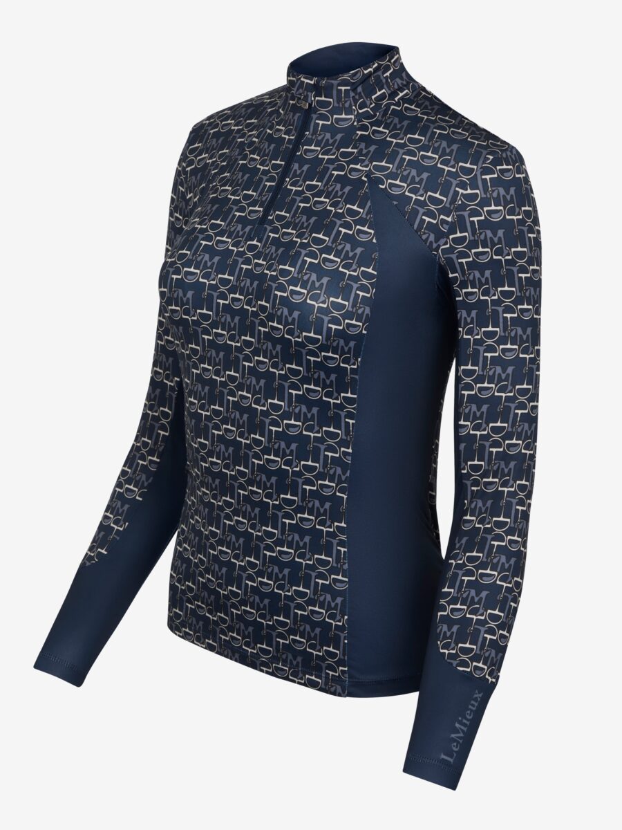 LANGÆRMET BLUSE FLORENCE - NAVY - Image 6