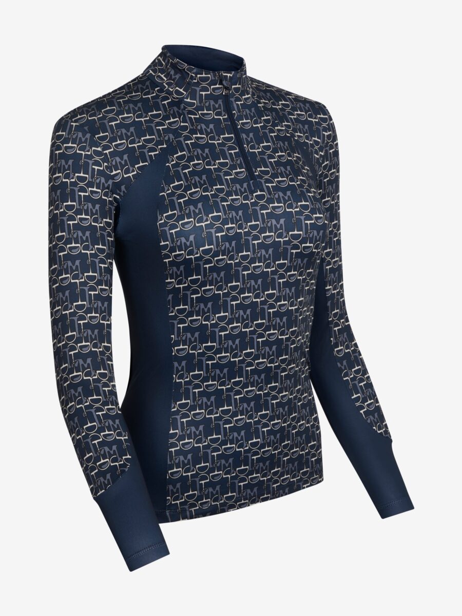 LANGÆRMET BLUSE FLORENCE - NAVY