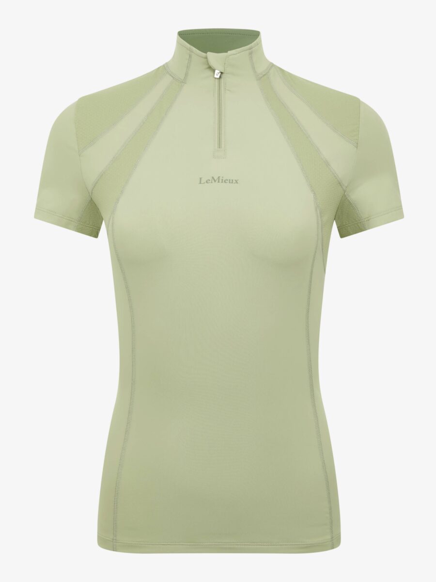 LEMIEUX MIA MESH KORTÆRMET BLUSE - FERN - Image 3