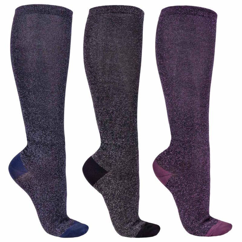 QHP RIDESOKKER COLLECTION GLITTER - 3-PAK
