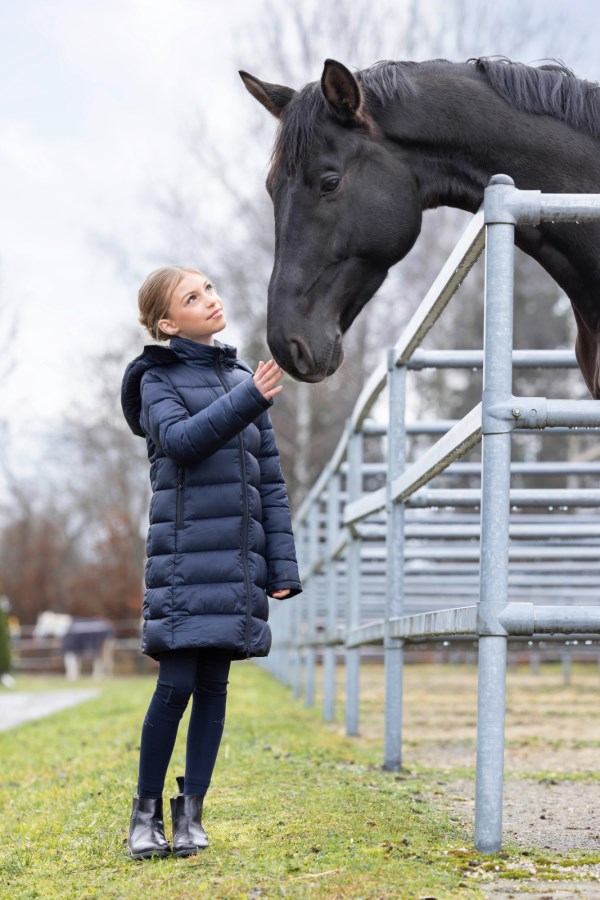 COVALLIERO QUILTET FRAKKE JUNIOR - NAVY - Billede 3