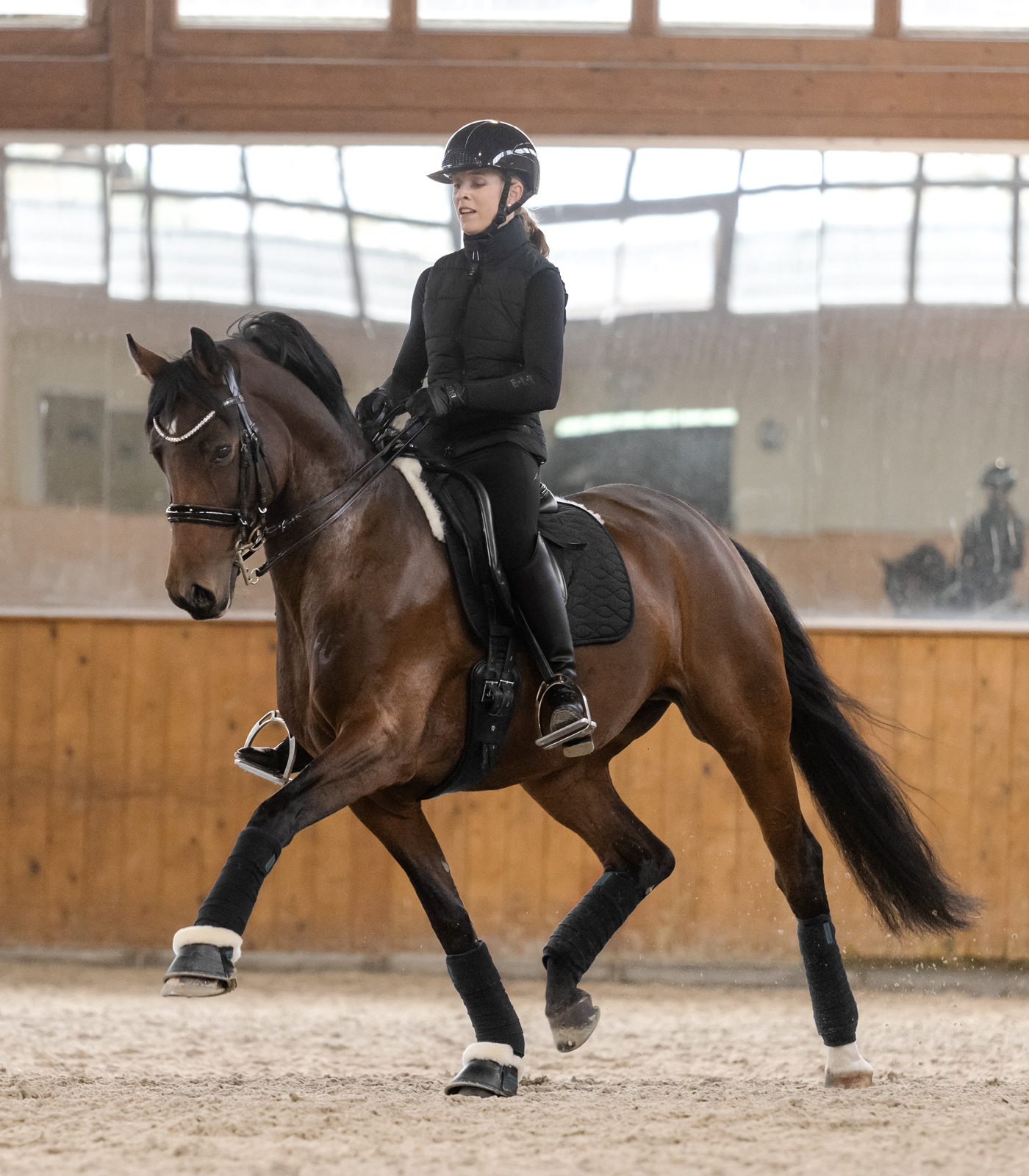 WH SADELUNDERLAG MED LAMMESKIND MILAND - SORT - Billede 6